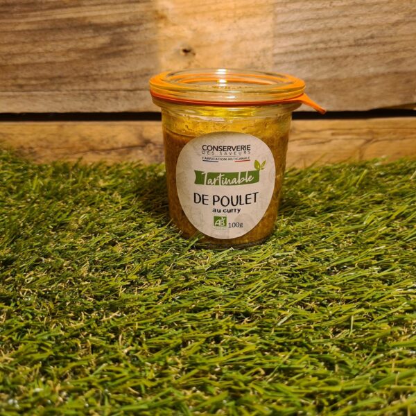 Tartinable de Poulet au Curry 100% BIO (100g) 1